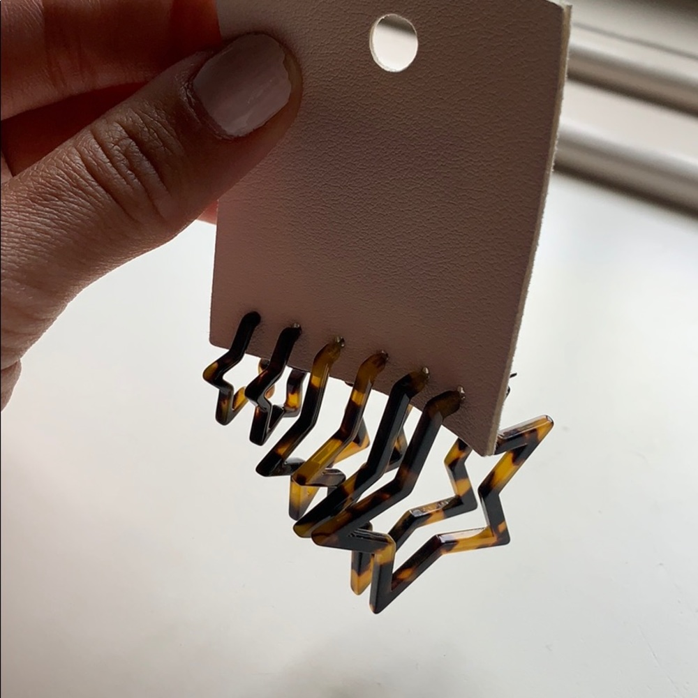 Free people Tortoise star earrings